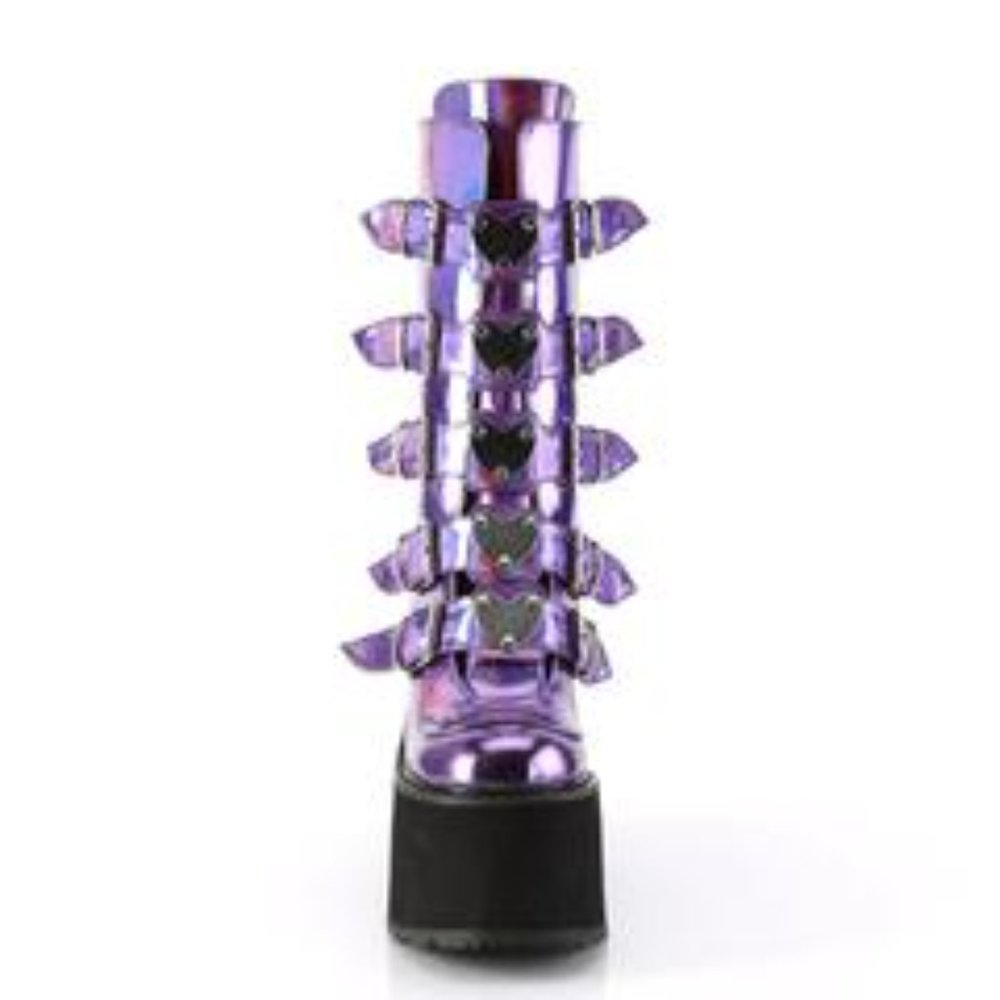 DEMONIA Swing-230 Purple Platform Rave Boot - Picture 2 of 3